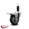 Service Caster 3.5'' Thermoplastic Rubber Swivel 1-1/8'' Expanding Stem Caster Total Lock Brake SCC-EXTTL20S3514-TPRB-118 - alternate 2